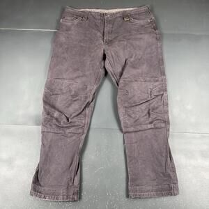 Dewalt Pants Mens 42x32 Gray Madison Carpenter Canvas Flex Double Knee Workwear